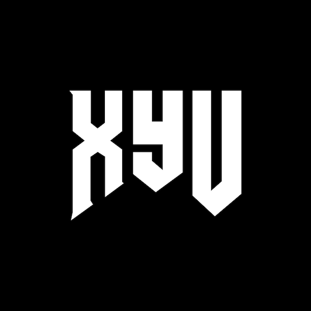 Diseño de logotipo de letra XYU para una empresa de tecnología Diseño del logotipo XYU Combinación de colores blanco y negro XYU Logo XYU Vector XYU Diseño del icono XYU Alfabeto XYU Tipografía Diseño del Logotipo