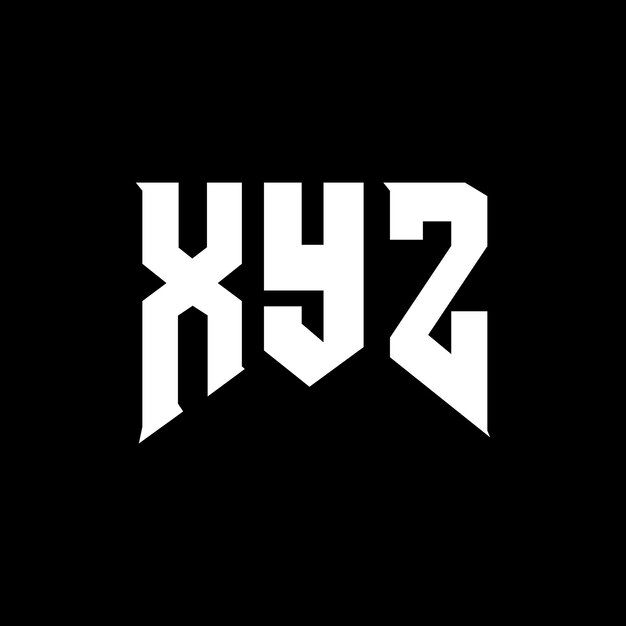 Diseño de logotipo de letra XYZ para una empresa de tecnología Diseño del logotipo XYZ combinación de colores blanco y negro XYZ logotipo Vector XYZ diseño del icono XYZ alfabeto XYZ tipografía diseño del logotipo