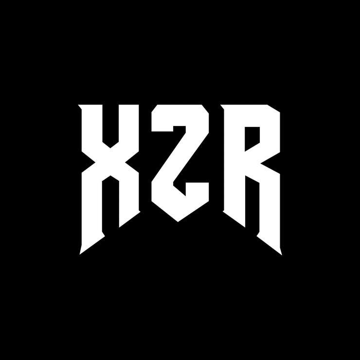 Vector diseño de logotipo de letra xzr para la compañía de tecnología xzr diseño de logotipo combinación de colores blanco y negro xzr logotipo xzr vector xzr diseño xzr icono xzr alfabeto xzr tipografía diseño de logotip
