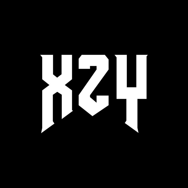 Vector diseño de logotipo de letra xzy para una empresa de tecnología diseño de logotipo xzy combinación de colores blanco y negro xzy logotipo vector xzy diseño xzy icono xzy alfabeto xzy tipografía diseño de logotipo