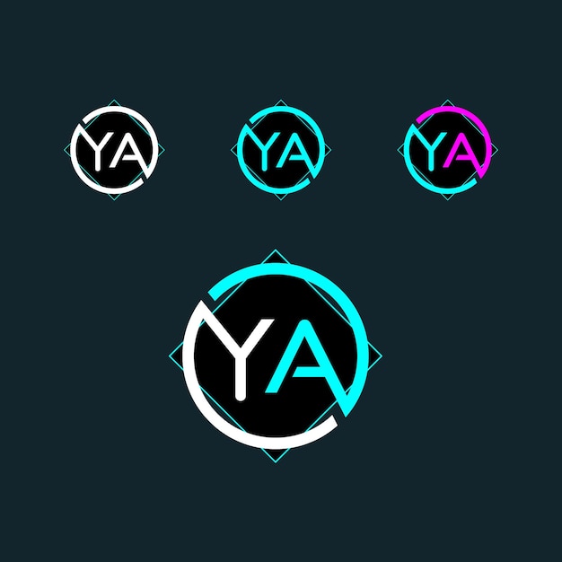 Vector diseño de logotipo de letra ya de moda