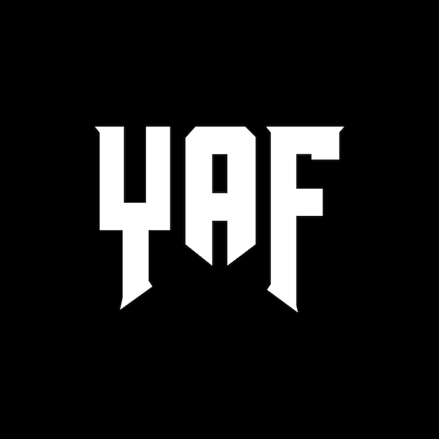 Diseño de logotipo de letra YAF para una empresa de tecnología Diseño del logotipo YAF combinación de colores blanco y negro Logotipo YAF vector YAF diseño Icono YAF alfabeto YAF tipografía Diseño del Logotipo