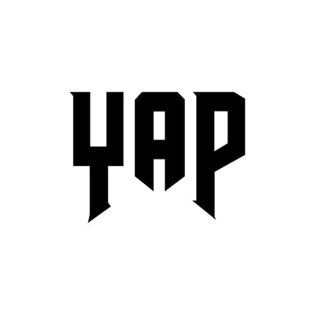 Diseño de logotipo de letra YAP para una empresa de tecnología Diseño del logotipo YAP combinación de colores blanco y negro Logotipo YAP vector diseño YAP icono YAP alfabeto YAP tipografía diseño del logotipo