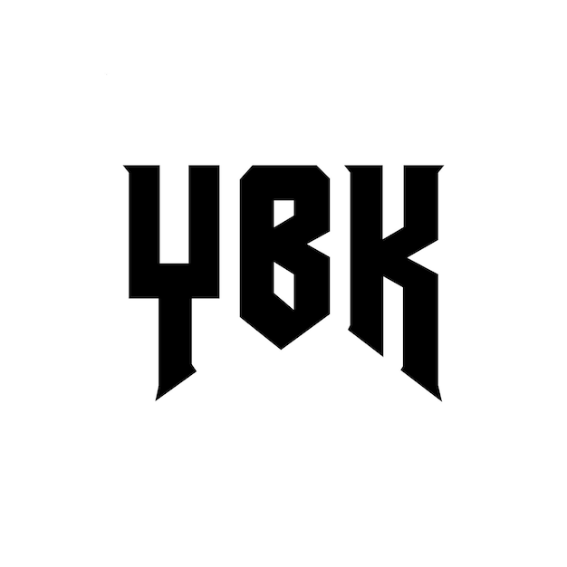 Diseño de logotipo de letra YBK para una empresa de tecnología Diseño del logotipo YBK combinación de colores blanco y negro YBK logotipo Vector YBK diseño YBK icono YBK alfabeto YBK tipografía diseño del logotipo