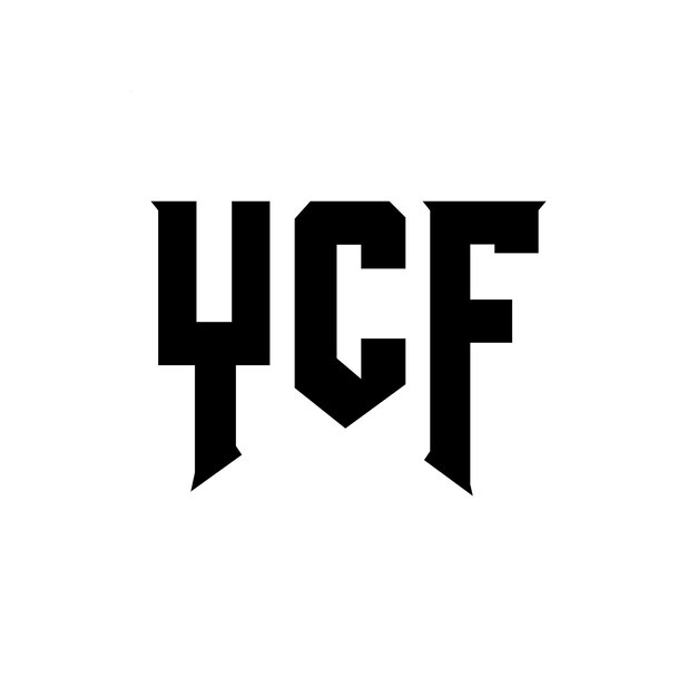 Diseño de logotipo de letra YCF para una empresa de tecnología Diseño del logotipo YCF combinación de colores blanco y negro YCF diseño de vector YCF YCF icono YCF alfabeto YCF tipografía diseño del logotipo