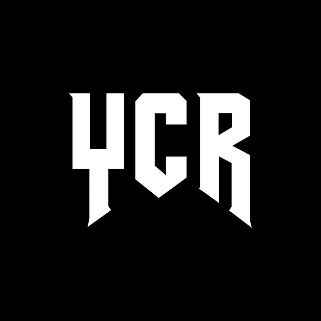Diseño de logotipo de letra YCR para una empresa de tecnología Diseño de Logotipo YCR combinación de colores blanco y negro Logotipo YRC Vector YCR Diseño Icono YCR Alfabeto YCR Tipografía Diseño del logotipo