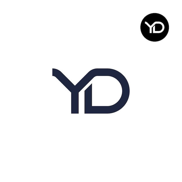 Diseño del logotipo de la letra YD Monogram