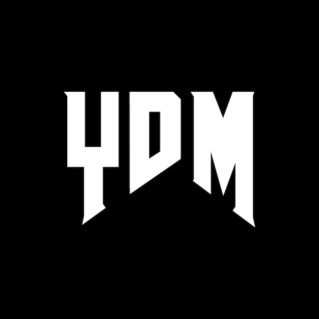 Diseño de logotipo de letra YDM para una empresa de tecnología Diseño del logotipo YDM combinación de colores blanco y negro Logotipo YDM Vector YDM Diseño del icono YDM Alfabeto YDM Tipo de diseño del logotipo