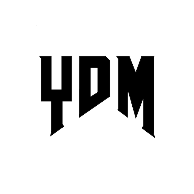 Diseño de logotipo de letra YDM para una empresa de tecnología Diseño del logotipo YDM combinación de colores blanco y negro Logotipo YDM Vector YDM Diseño del icono YDM Alfabeto YDM Tipo de diseño del logotipo