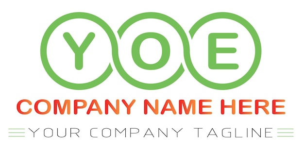 Diseño de logotipo de letra YE