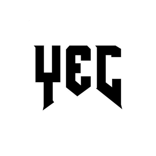 Diseño de logotipo de letra YEC para una empresa de tecnología Diseño del logotipo YEC combinación de colores blanco y negro Logotipo YEC Vector YEC Diseño del icono YEC Alfabeto YEC Tipo de diseño del logotipo