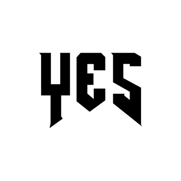 Diseño de logotipo de letra YES para empresa de tecnología YES diseño de logotipo combinación de colores blanco y negro YES logotipo YES vector YES diseño YES icono YES alfabeto YES tipografía diseño de logotip
