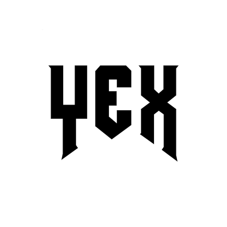 Vector diseño de logotipo de letra yex para una empresa de tecnología diseño de logotipo yex combinación de colores blanco y negro yex logotipo yex vector yex diseño yex icono yex alfabeto yex tipografía diseño de logotipo