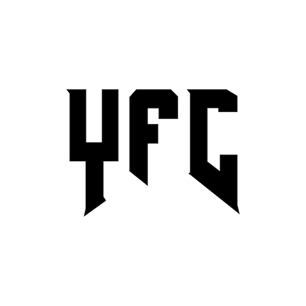 Diseño de logotipo de letra YFC para una empresa de tecnología Diseño de diseño de logotipo YFC combinación de colores blanco y negro Diseño vectorial de YFC Diseño de icono YFC YFC Alfabeto diseño de logotipografía YFC