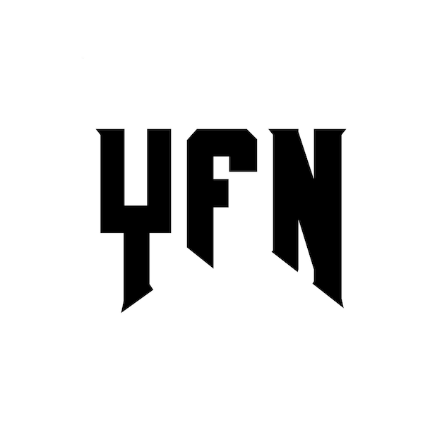 Diseño de logotipo de letra YFN para una empresa de tecnología Diseño del logotipo YFN combinación de colores blanco y negro YFN logotipo Vector YFN diseño Icono YFN alfabeto YFN tipografía diseño del logotipo