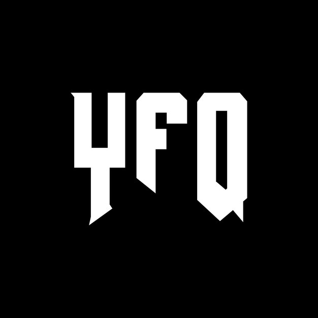 Diseño de logotipo de letra YFQ para una empresa de tecnología Diseño del logotipo YFQ combinación de colores blanco y negro YFQ logotipo Vector YFQ diseño YFQ icono YFQ alfabeto YFQ tipografía diseño del logotipo