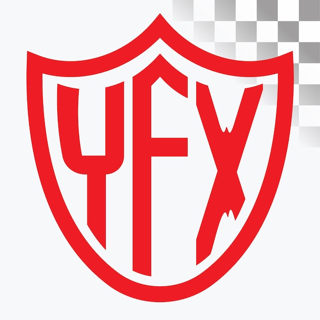 Diseño de logotipo de letra YFX