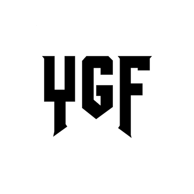 Diseño de logotipo de letra YGF para una empresa de tecnología Diseño del logotipo YGF combinación de colores blanco y negro Logotipo YGF Vector YGF Diseño del icono YGF Alfabeto YGF Tipo de diseño del logotipo
