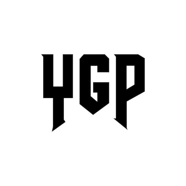 Diseño de logotipo de letra YGP para una empresa de tecnología Diseño de Logotipo YGP combinación de colores blanco y negro Logotipo YPG Vector YGP Diseño de icono YGP Alfabeto YGP Tipografía Diseño del logotipo YGP