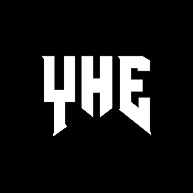 Diseño de logotipo de letra YHE para una empresa de tecnología Diseño del logotipo YHE combinación de colores blanco y negro Logotipo YHE vector YHE diseño Icono YHE alfabeto YHE tipografía Diseño del Logotipo