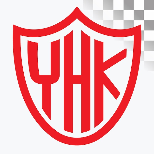 Diseño de logotipo de letra YHK