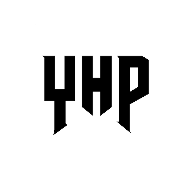 Diseño de logotipo de letra YHP para la compañía de tecnología YHP diseño de logotipo combinación de colores blanco y negro YHP logotipo YHP vector YHP diseño YHP icono YHP alfabeto YHP tipografía diseño del logotipo