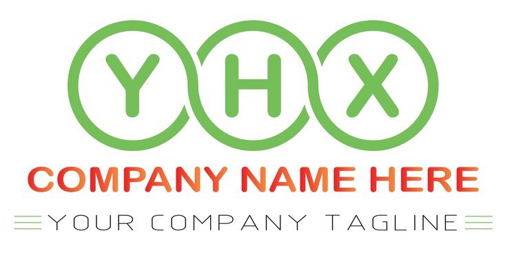 Vector diseño de logotipo de letra yhx