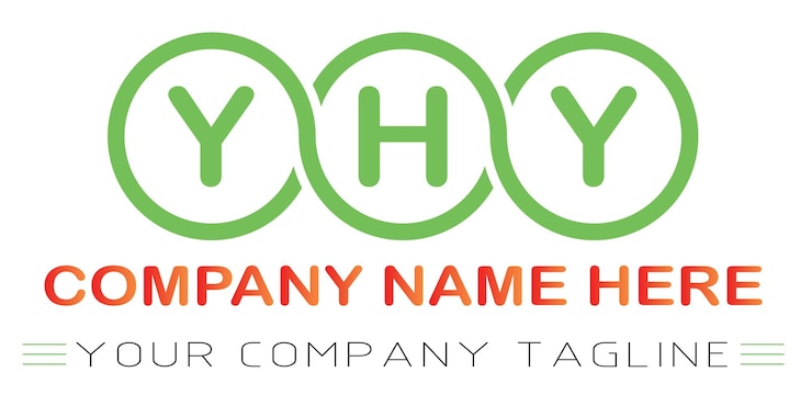 Vector diseño de logotipo de letra yhy