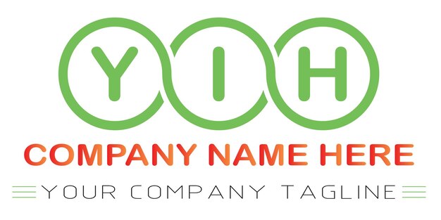 Diseño de logotipo de letra YIH