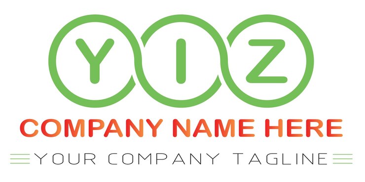 Vector diseño de logotipo de letra yiz