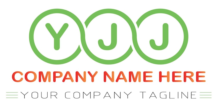 Vector diseño de logotipo de letra yjj