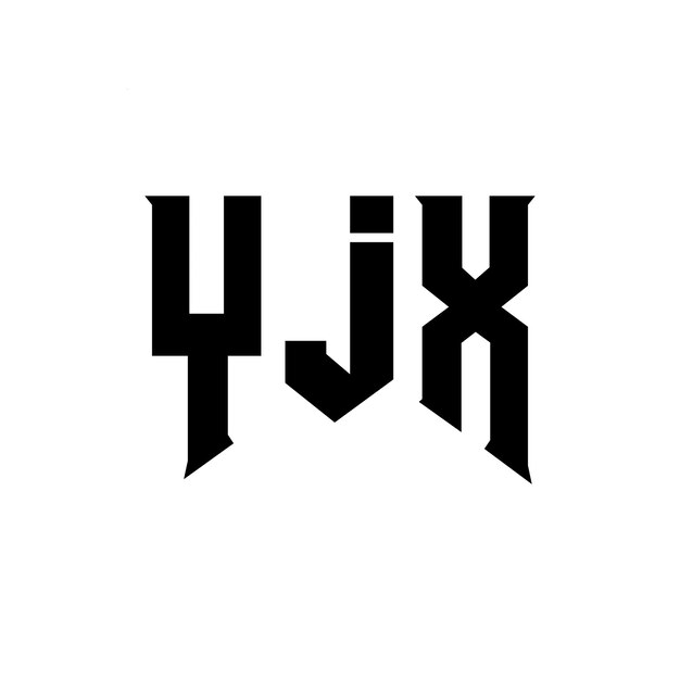 Diseño de logotipo de letra YJX para una empresa de tecnología Diseño de Logotipo YJX combinación de colores blanco y negro Logotipo Y JX vector YJX diseño Icono YJX alfabeto YJX tipografía Logotipo diseño