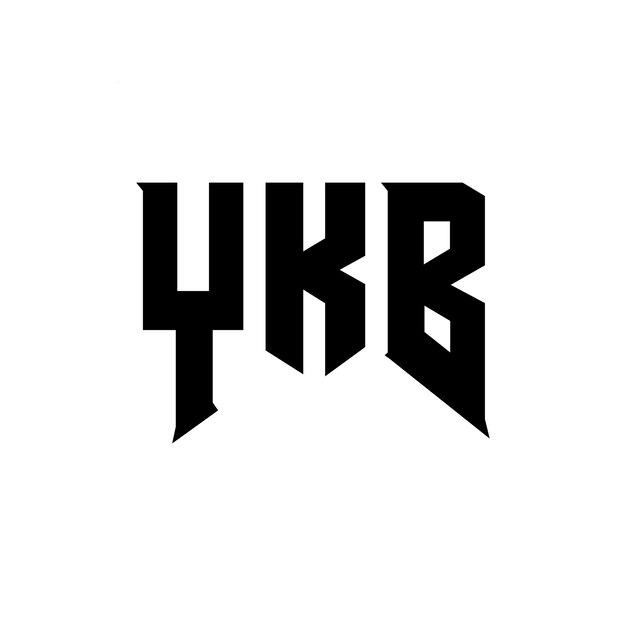 Diseño de logotipo de letra YKB para una empresa de tecnología Diseño del logotipo YKB combinación de colores blanco y negro Logotipo YKB vector diseño YKB icono alfabeto YKB diseño del logotipo tipografía YKB
