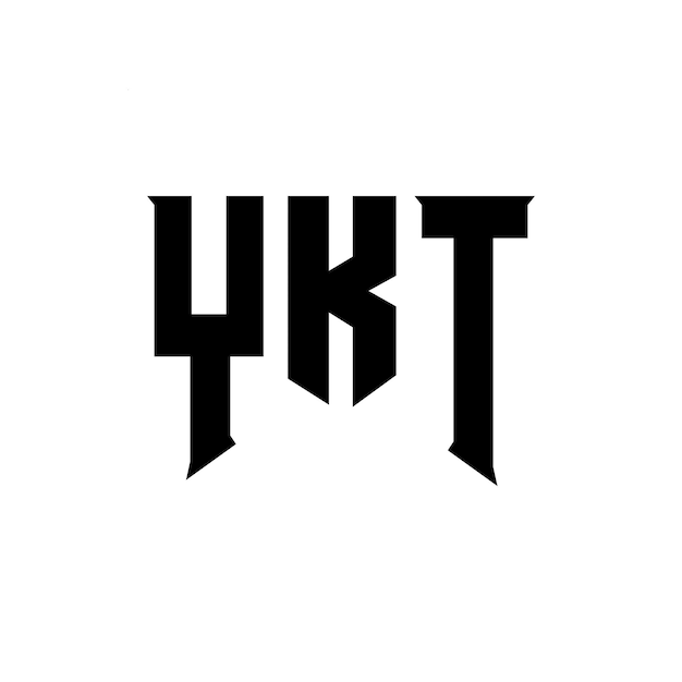 Diseño de logotipo de letra YKT para la empresa de tecnología YKT diseño de logotipo combinación de colores blanco y negro YKT logotipo YKT vector YKT diseño YKT icono YKT alfabeto YKT tipografía diseño del logotipo