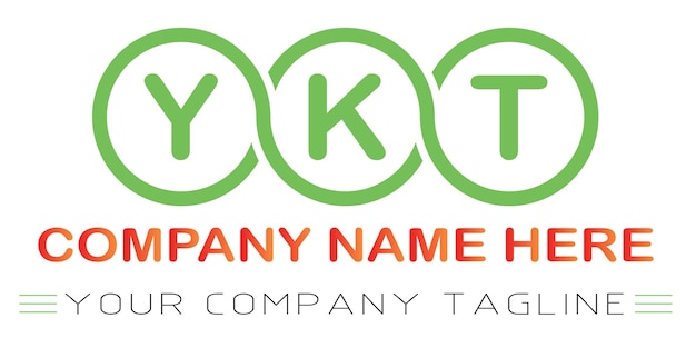 Diseño de logotipo de letra YKT