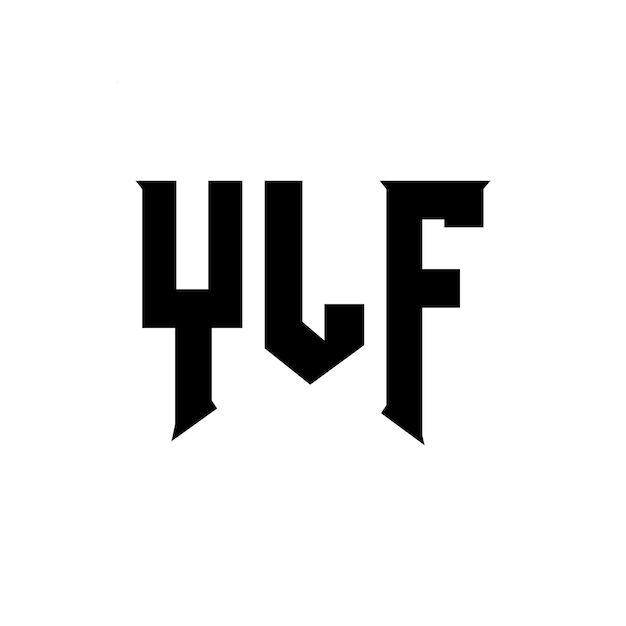Diseño de logotipo de letra YLF para una empresa de tecnología Diseño del logotipo YLF combinación de colores blanco y negro YLF logo YLF vector YLF diseño YLF icono YLF alfabeto YLF tipografía diseño del logotipo