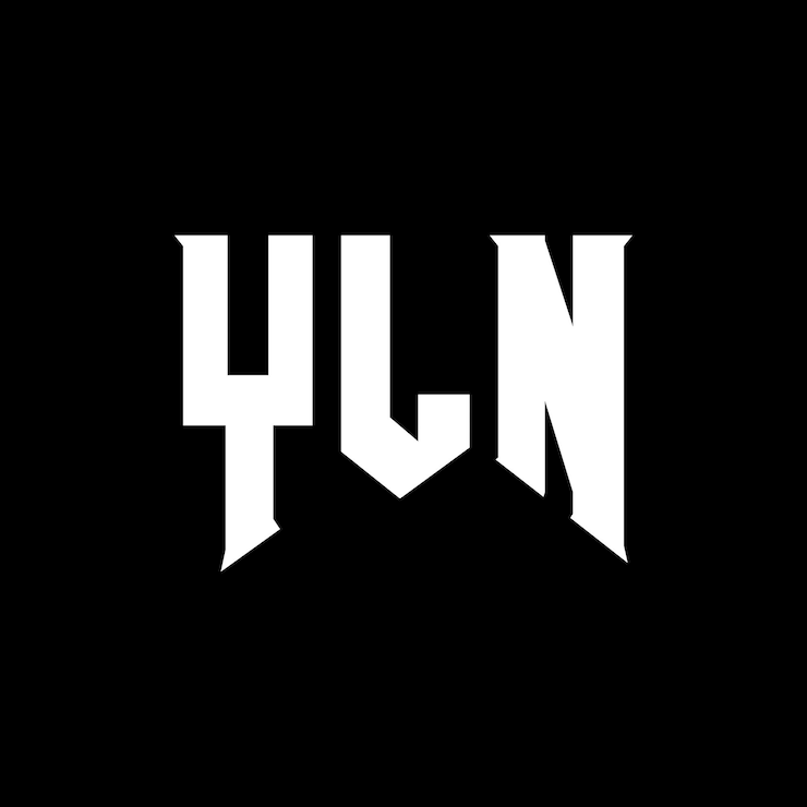 Vector diseño de logotipo de letra yln para una empresa de tecnología diseño del logotipo yln combinación de colores blanco y negro yln logotipo vector yln diseño yln icono yln alfabeto yln tipografía diseño del logotipo