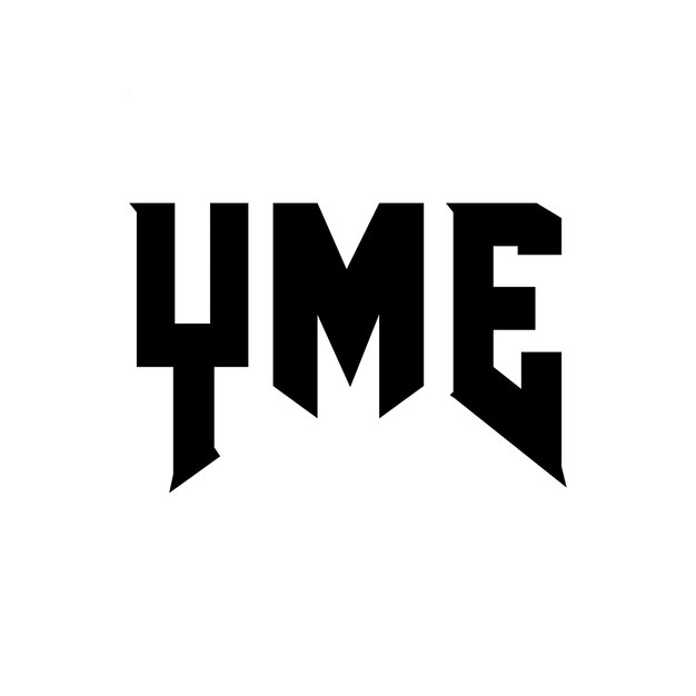 Diseño de logotipo de letra YME para una empresa de tecnología Diseño de Logotipo YME combinación de colores blanco y negro YME logotipo YME vector YME diseño YME icono YME alfabeto YME tipografía diseño de logotipo