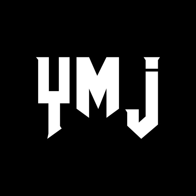 Diseño de logotipo de letra YMJ para una empresa de tecnología Diseño del logotipo YMJ combinación de colores blanco y negro YMJ logotipo Vector YMJ diseño YMJ icono YMJ alfabeto YMJ tipografía diseño del logotipo