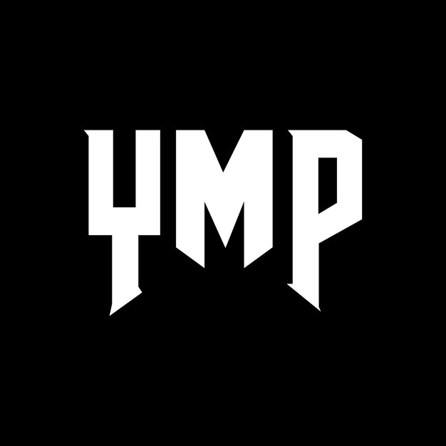 Diseño de logotipo de letra YMP para una empresa de tecnología Diseño del logotipo YMP combinación de colores blanco y negro Logotipo YMP Vector YMP Diseño del icono YMP Alfabeto YMP Tipo de diseño del logotipo