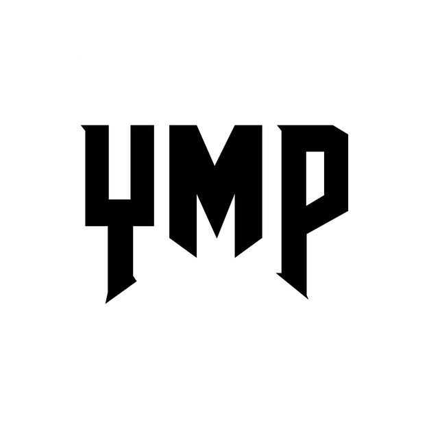 Diseño de logotipo de letra YMP para una empresa de tecnología Diseño del logotipo YMP combinación de colores blanco y negro Logotipo YMP Vector YMP Diseño del icono YMP Alfabeto YMP Tipo de diseño del logotipo