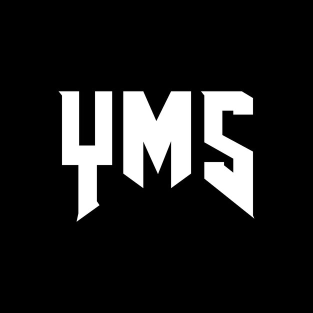 Diseño de logotipo de letra YMS para una empresa de tecnología Diseño del logotipo YMS combinación de colores blanco y negro Logotipo YMS vector YMS diseño Icono YMS alfabeto YMS tipografía Logotipo diseño