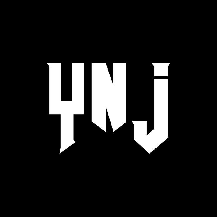 Vector diseño de logotipo de letra ynj para una empresa de tecnología diseño del logotipo ynj combinación de colores blanco y negro ynj logotipo vector ynj diseño ynj icono ynj alfabeto ynj tipografía diseño del logotipo