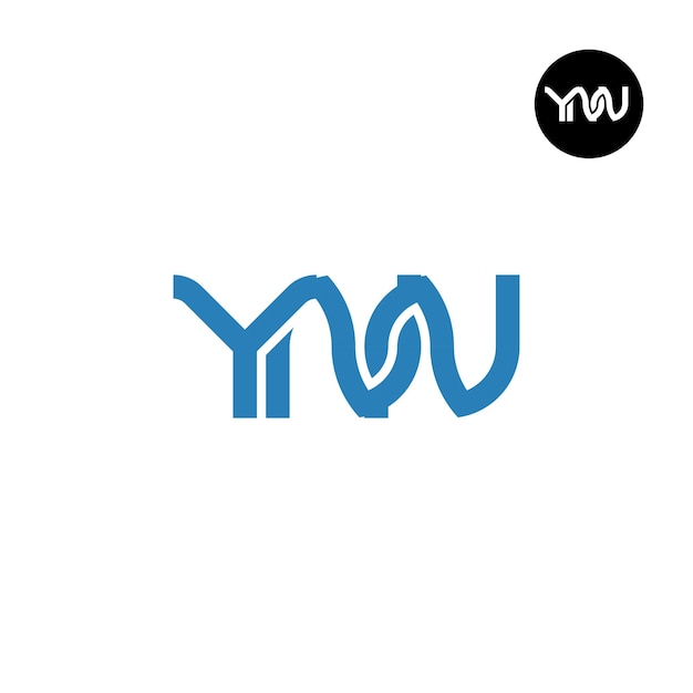 Diseño del logotipo de la letra YNN Monogram