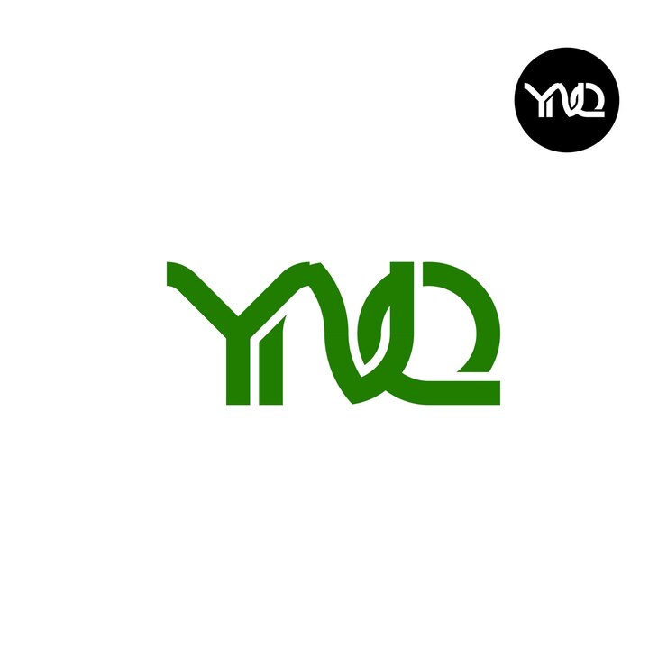 Vector diseño del logotipo de la letra ynq monogram