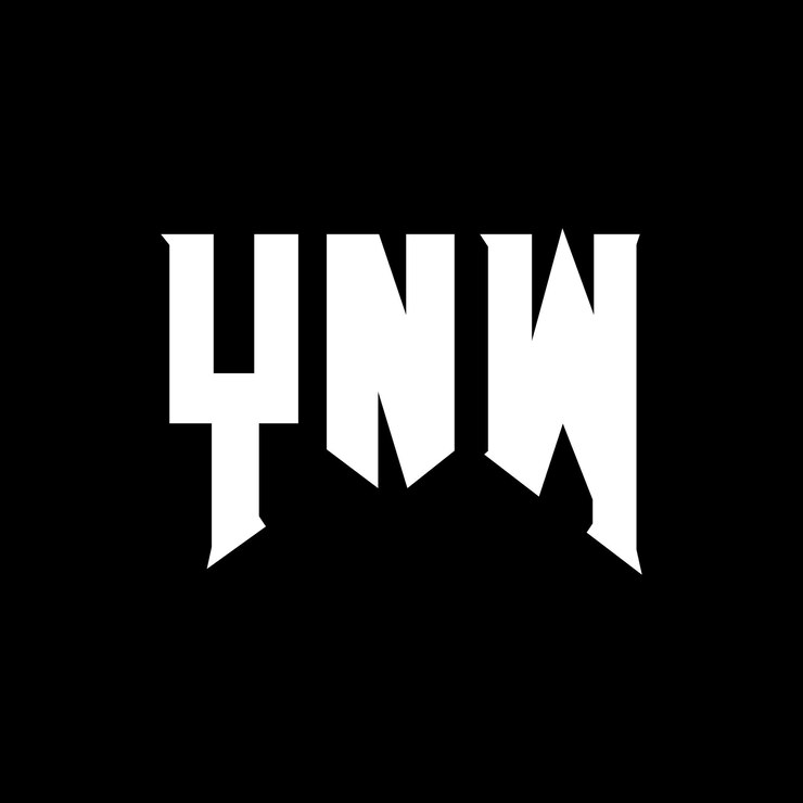 Vector diseño de logotipo de letra ynw para empresa de tecnología diseño del logotipo ynw combinación de colores blanco y negro ynw logo ynw vector ynw diseño ynw icono ynw alfabeto ynw tipografía diseño del logotipo