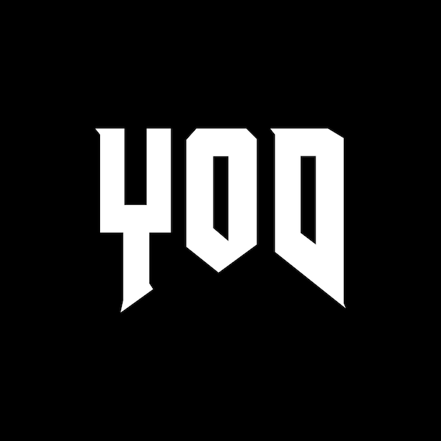 Diseño de logotipo de letra YOD para una empresa de tecnología Diseño del logotipo YOD combinación de colores blanco y negro Logotipo YOD vector diseño YOD icono YOD alfabeto YOD tipografía diseño del logotipo