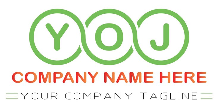 Vector diseño de logotipo de letra yoj