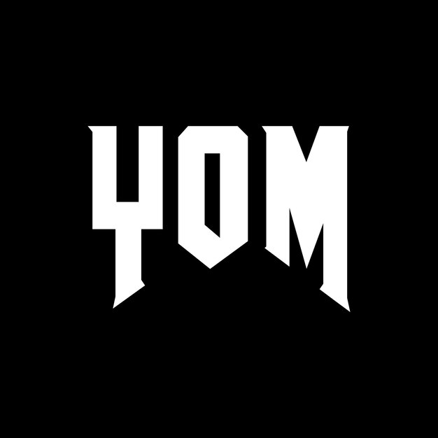 Diseño de logotipo de letra YOM para una empresa de tecnología Diseño del logotipo YOM combinación de colores blanco y negro Logotipo YOM vector YOM diseño Icono YOM alfabeto YOM tipografía Diseño del Logotipo