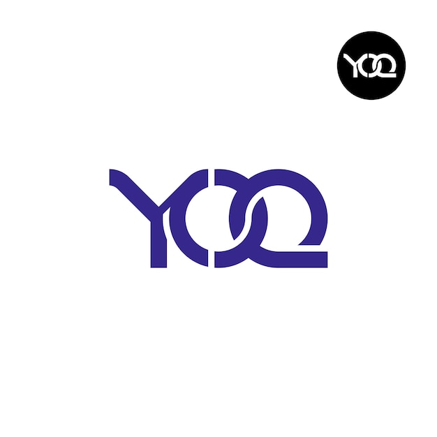 Diseño del logotipo de la letra YOQ Monogram
